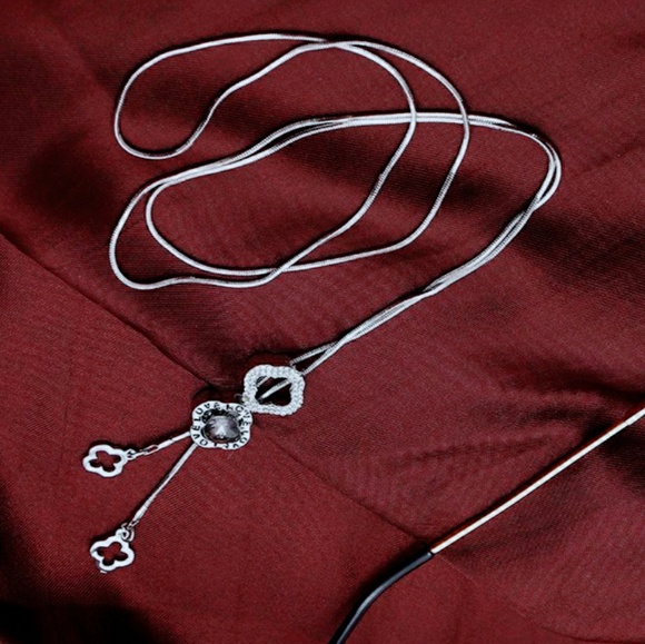 Necklace 925 silver Clover leaves necklace - Picture 3 of 6